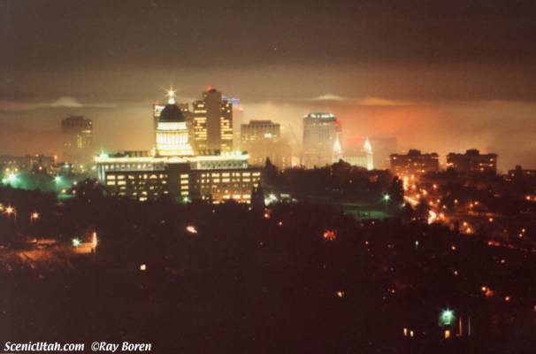 Utah State Capitol in Fog